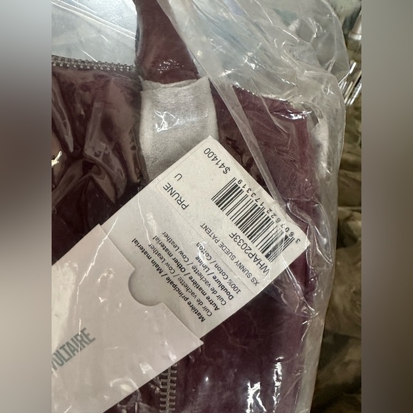 🎸Zadig & Voltaire🎸 Sunny XS Suede Patent Satchel Bag✨🛢️Color: Prune🛢️ - Picture 4 of 16